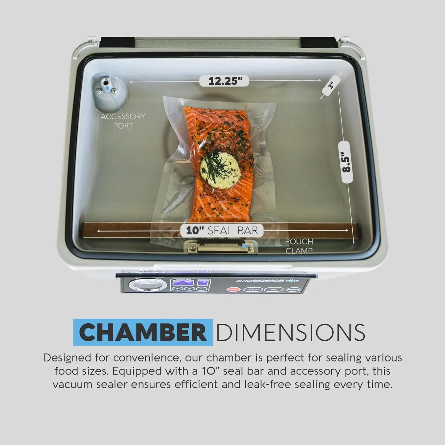 Chamber Vacuum Sealer Machine USV20 Ultra Series for Wet Foods, Meat Vacuum Packing Machine, Compact