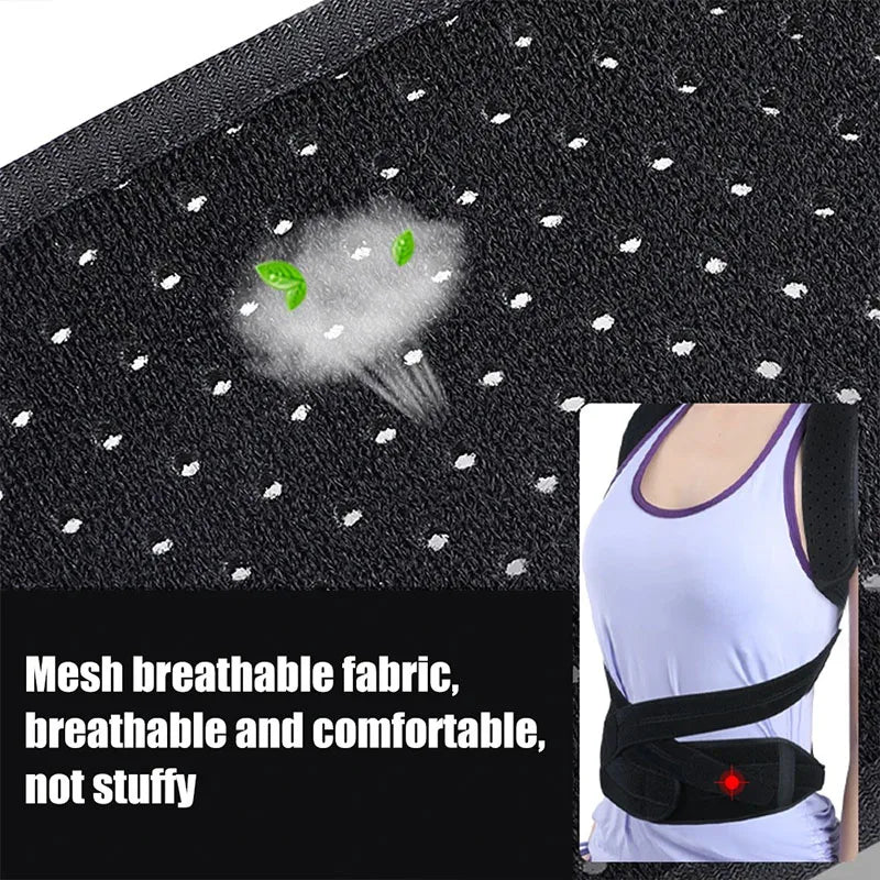 Adjust Shoulder Waist Lumbar Spine Support Aluminum Plate Humpback Correction Belt-Bad Posture Corrector Back Support Orthosis