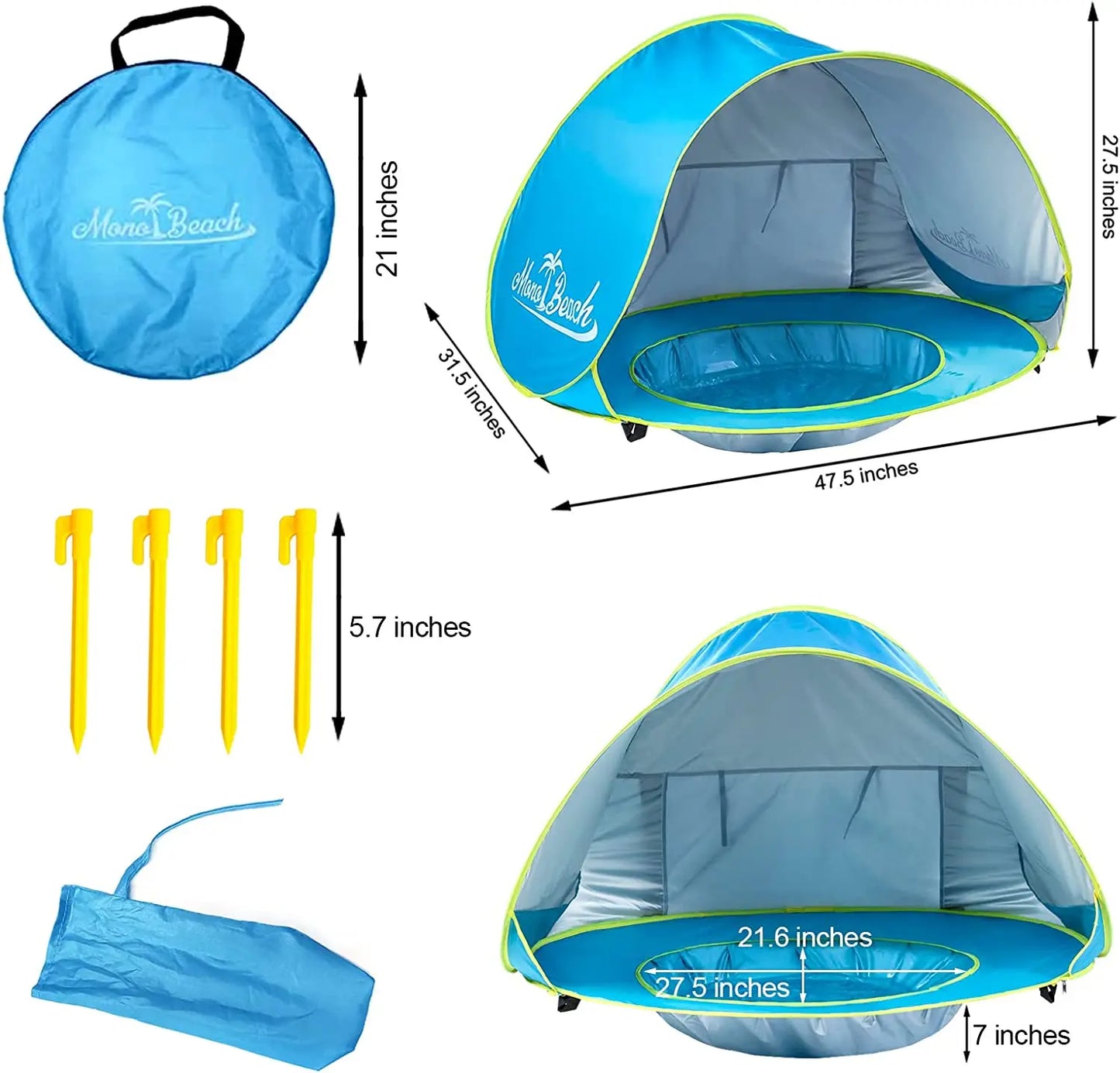 Baby Beach Tent Shade Pool UV Protection Sun Shelter Infant Outdoor Toys Swimming Pool Play House Tent Toys for Kids Children