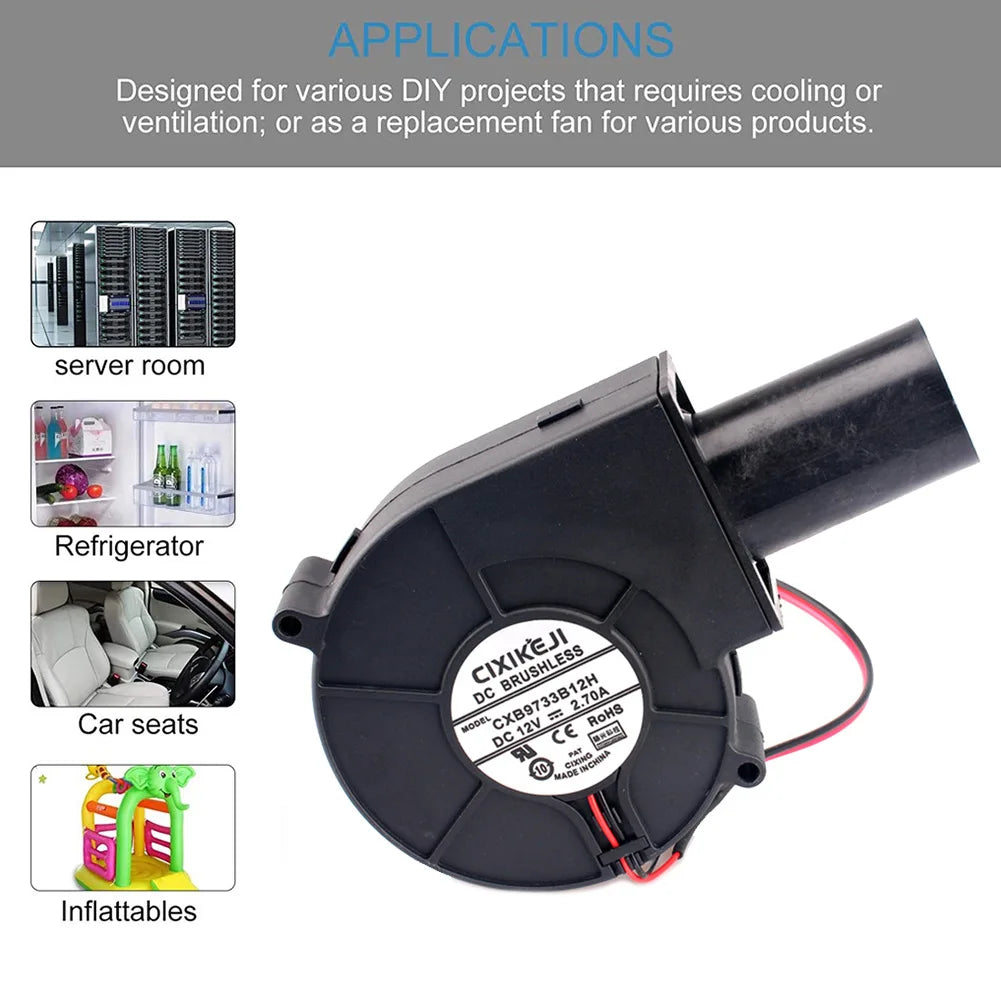 1pc BBQ Fan Adjustable Blower Fan For BBQ Heater Blower Air Blower Cooking  Speed Controller Outdoor Portable Machine