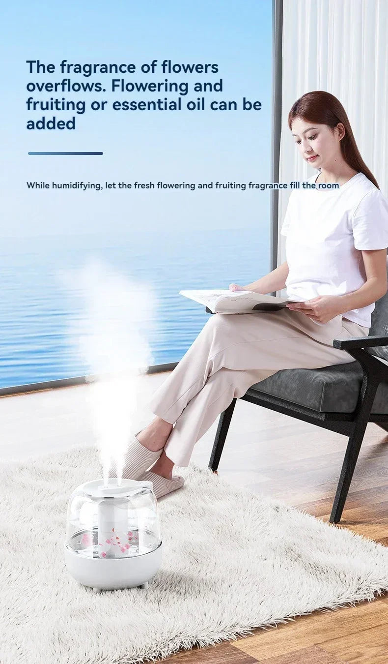 5L Large Capacity Spray Humidifier Night Light Hydrating and Hydrating Quiet Operation Triple Filter Water Can Add Essential Oil