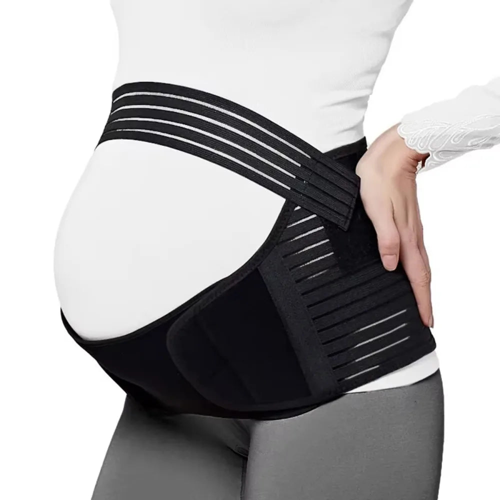 Adjustable Pregnant Women Belts Breathable Comfortable Abdominal Support Brace Elastic with Shoulder Straps Pregnancy Bib