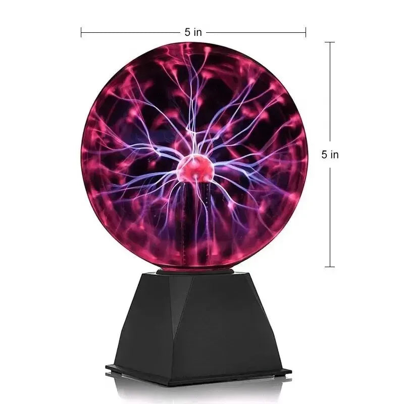 3/4/5/6 Inch Magic Plasma Ball Lamp LED Atmosphere Night Light Only Touch Sensitive Glass Plasma Light Bedroom Decor Kids Gifts