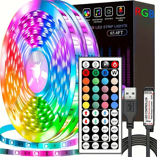 10m 20m Led Strip Lights with 44 Key Remote Control RGB Tape Led Wall Room for Home Bedroom Party Decor TV Backlight