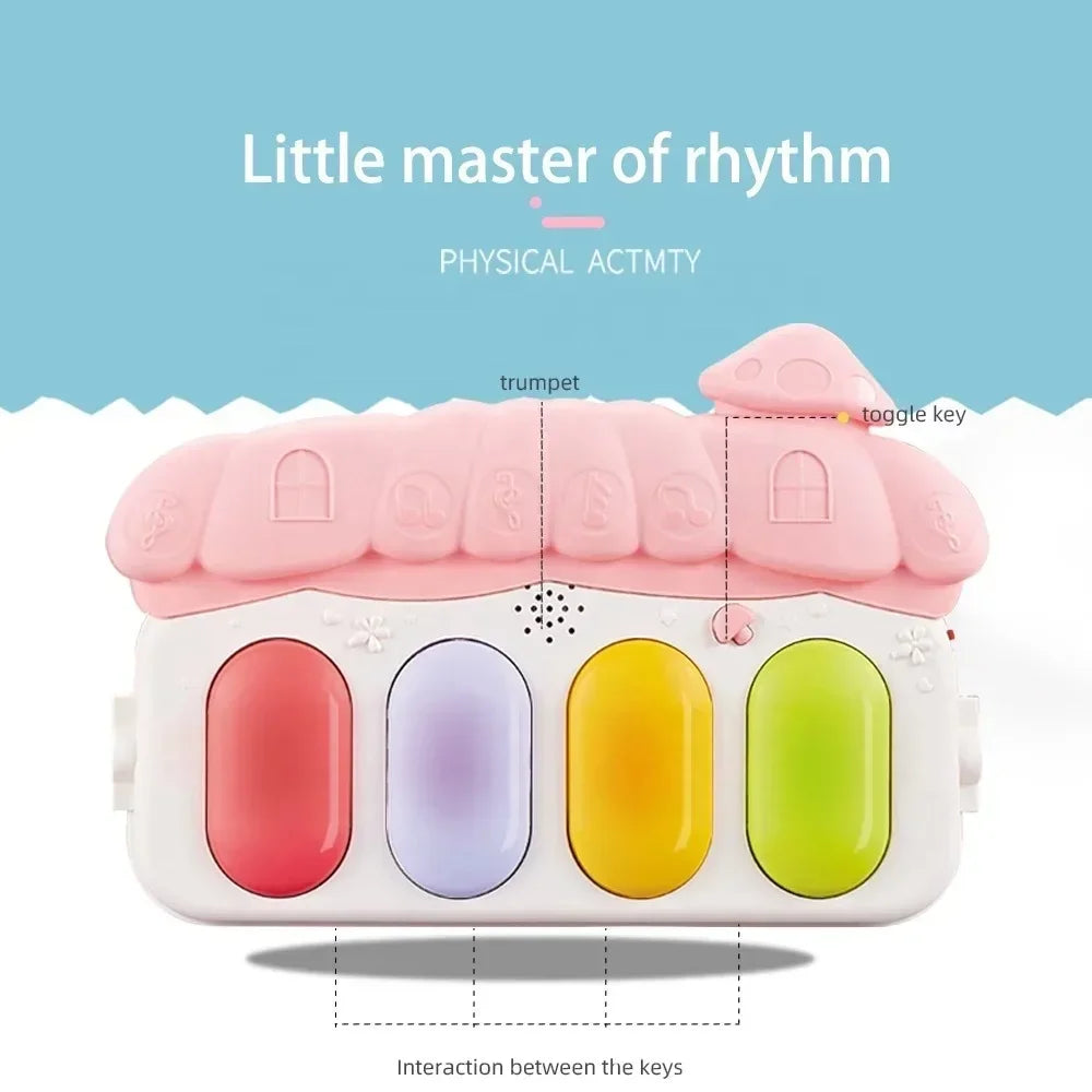 Baby Gymnastic Rack Music Harmonium Toys 0-36 Months Newborn Baby Piano Game Mat Harmonium