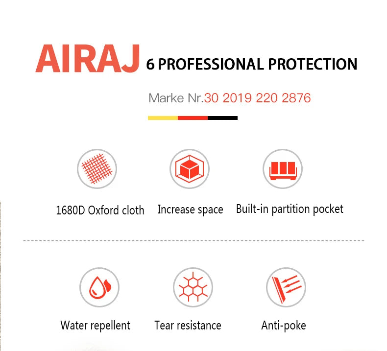 AIRAJ Multifunctional Tool Bags 1680D Oxford Cloth Electrician Bags Waterproof and Wear-Resistant High Capacity Storage Bags