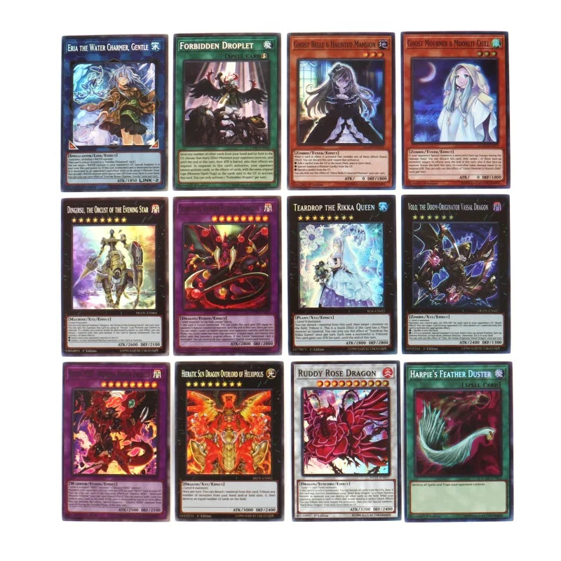 66-148PCS Yugioh Cards with Tin Box Yu Gi Oh Card English Holographic Golden Letter Duel Links Game Card Blue Eyes Exodia