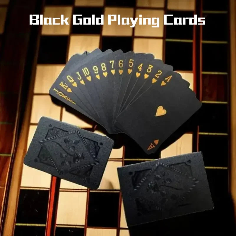 Color Black Gold Playing Card Game Card Group Waterproof Poker Suit Magic Dmagic Package Board Game Gift Collection