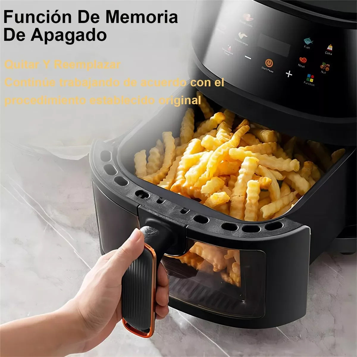 8L 2400W Air Fryer With Touch Screen Temperature Control And Display Programmable Air Fryer (8 Liters)