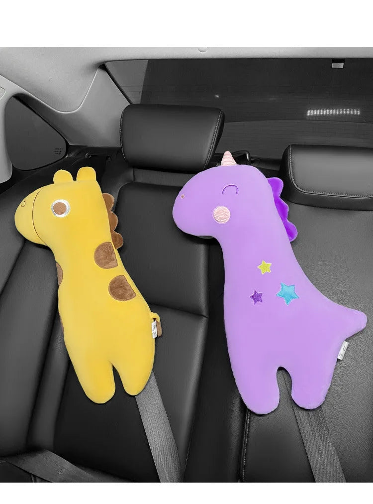 Car Safety Belt Cover Baby Seat Belt Protector Neck Cushion Sleeping Head Support Unicorn Cute Pillow Belt for Children Girl Boy