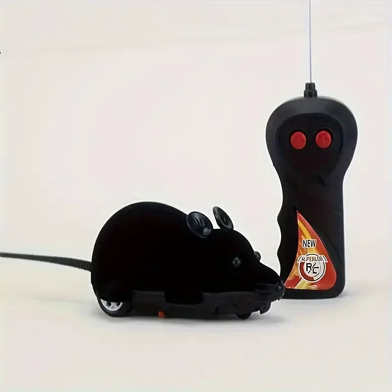 1Pc Remote Control Rat Prank: Trick Your Cat With A Wireless Mouse Toy! Christmas, Halloween, Thanksgiving Gift(Without Battery)