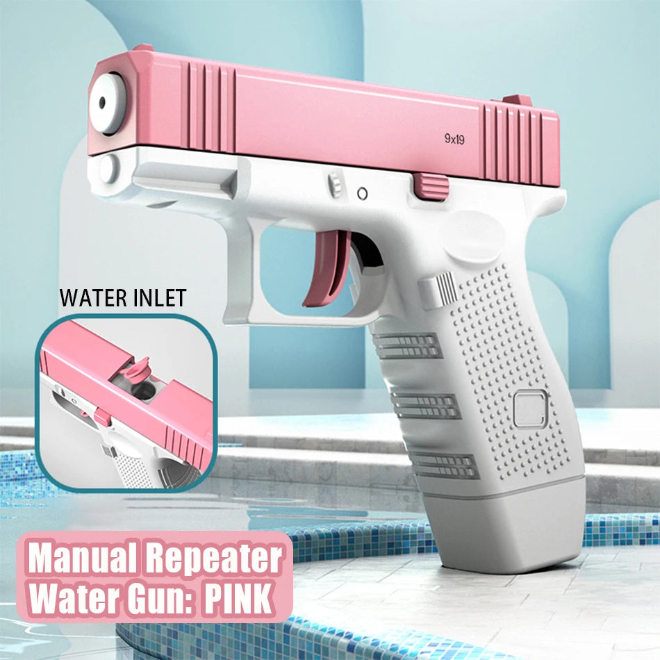 Children Water Storage Gun Pistol Shooting Toy Automatic Summer Outdoor Play Water Sports Beach Toys For Kids Boys Girls Adults