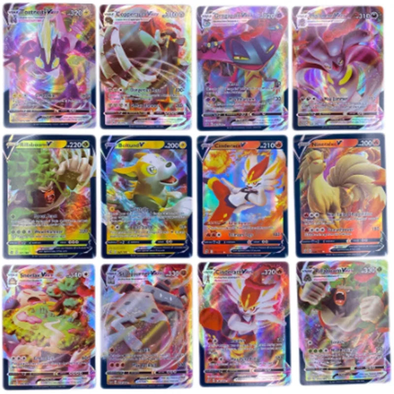 5-300Pcs carte pokémon françaises Spanish French English German Italian cards cartas pokemon Card 300 Gx 300 V Max VMAX 100