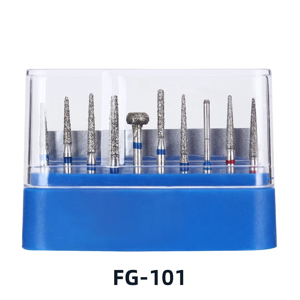 1BOX Azdent DENTAL Diamond Bur Kit With Storage Box Various Functions Optional Fit for High Speed Handpiece