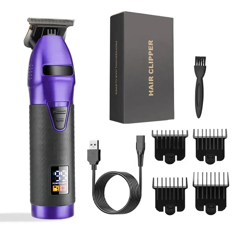 0mm Zero Professional Hair Trimmer For Men Beard & Hair Clipper Electric Pro Barber Cordless HairCut Machine Rechargeable