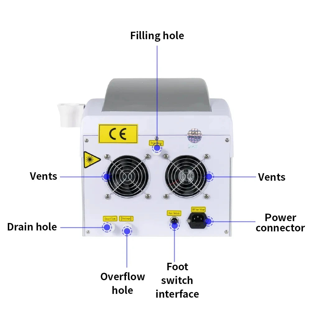 Beauty's New Portable Q-switch Picosecond Nd YAG 1064nm 532nm 1320nm Pull-up Tattoo Remover With Light Spots