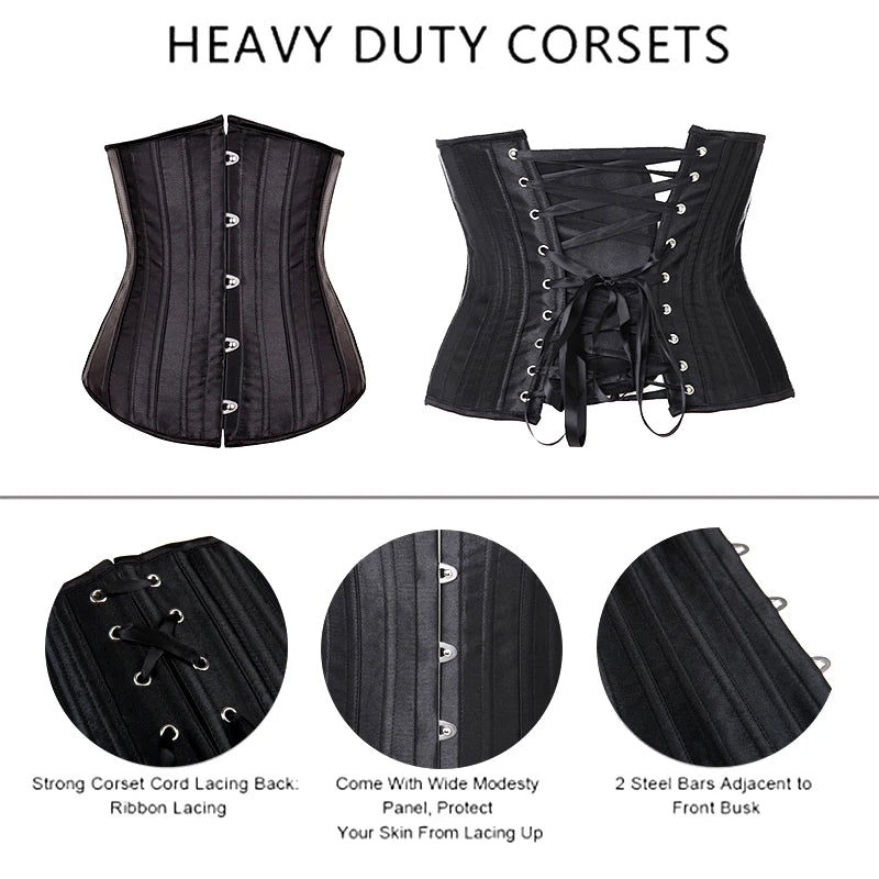 6XL Sexy Corselet Slimming Waist Cincher Women Dress Strap Underbust Corset Bustier Gothic Waist Trainer XXS Body Shaper Girdles