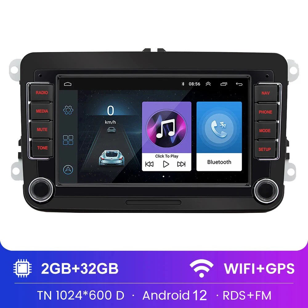 2 Din Car Radio Android11 Car Multimedia Player GPS WiFi Carplay For Volkswagen Skoda Octavia golf 5 6 touran passat polo Jetta