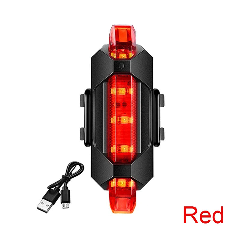 2218 Bike Light Set USB Rechargeable Front Light with Taillight Easy to Install 3 Modes Bicycle Accessories for the Bicycle