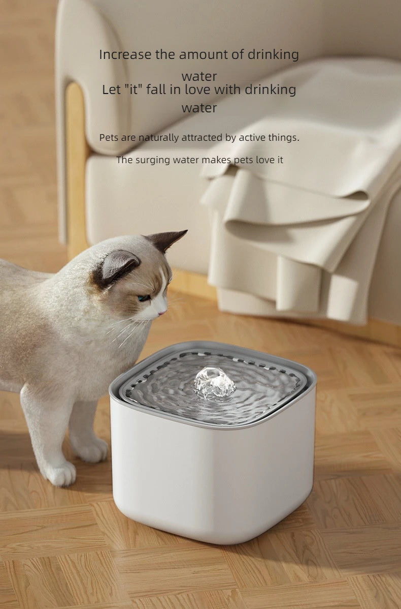 3L Cat Water Dispenser Automatic Filtration Circulation Flowing Live Water Large Capacity Smart Dog Pet Water Fountain