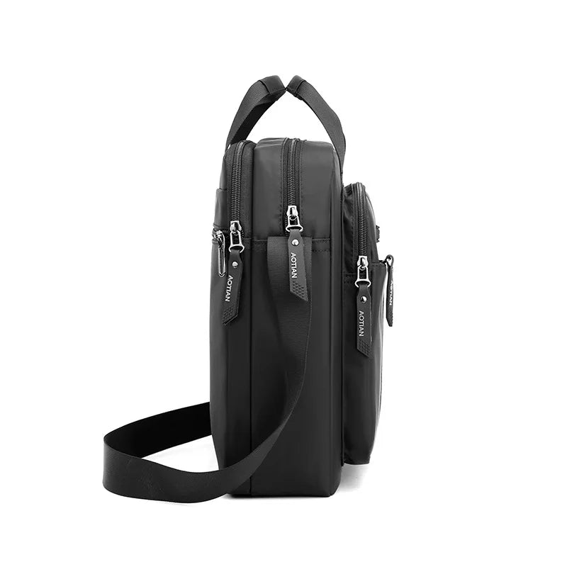 AOTIAN Vertical Men's Casual Shoulder Bag Waterproof Oxford Cloth Business Crossbody Handbag Simple and Fashionable Sling Bag