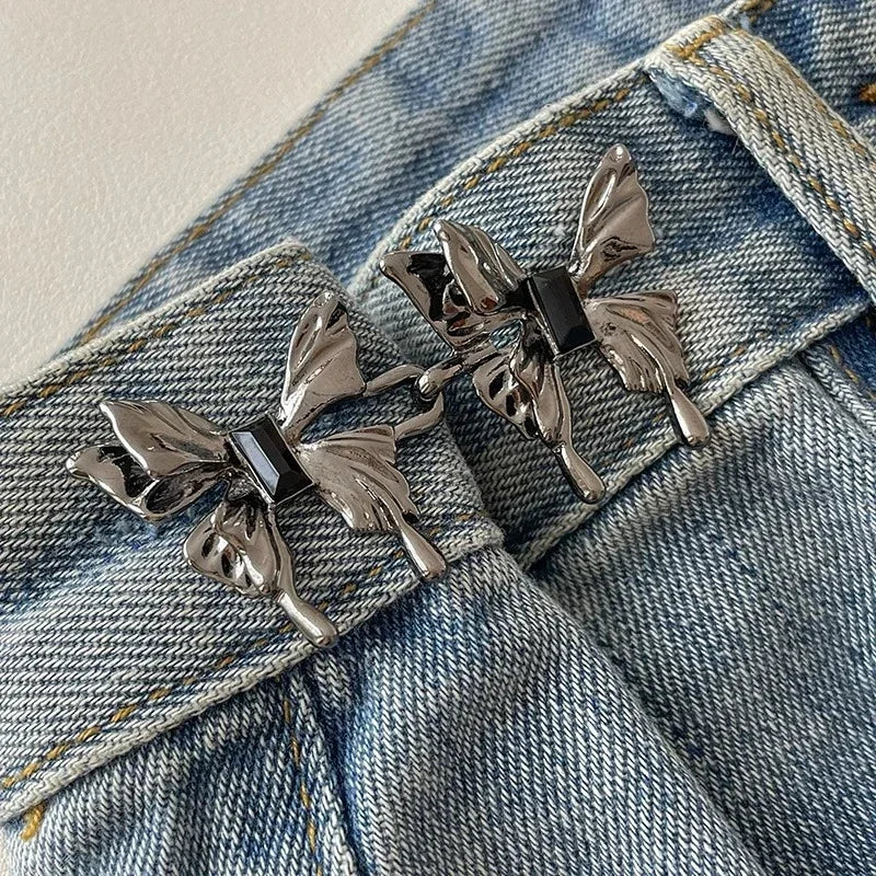 1Pcs Adjustable Clips for Pants Fastener Pants Pin Retractable Button Loose Button for Waist for Jeans Perfect Fit Reduce Waist