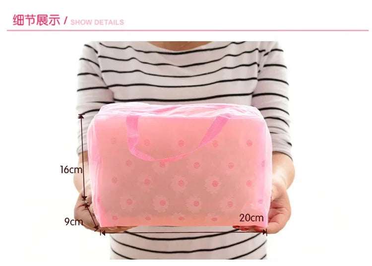 1PC New portable makeup bag Large capacity portable travel storage toiletry bag Waterproof transparent cosmetics storage bag