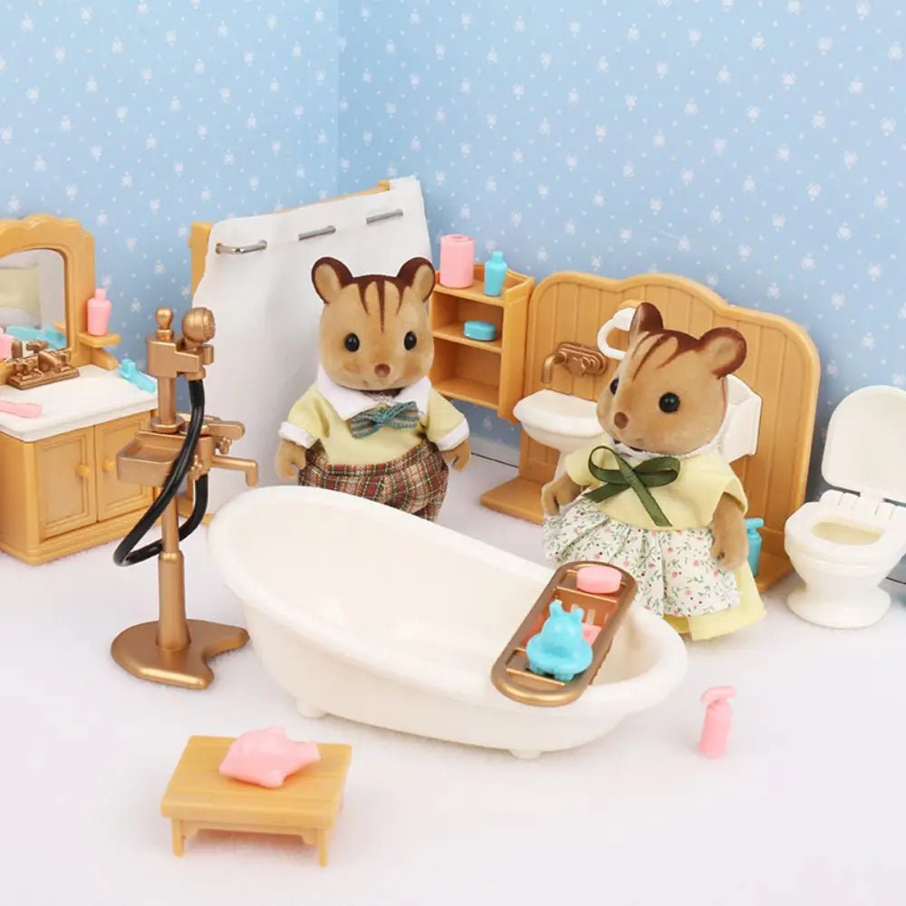 1:12Dollhouse Miniature Furniture Toys Set DIY Forest Family Kids Girls Pretend Play Furniture Toys Gift for Christmas Birthday