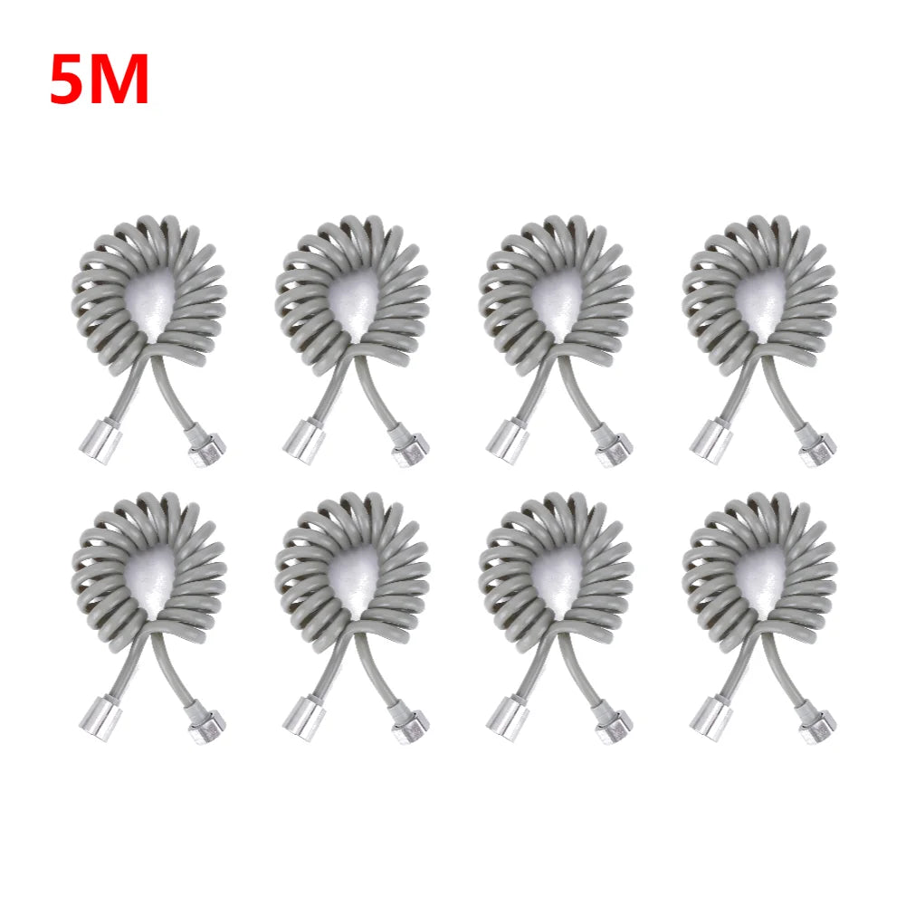 2/3/5M Flexible Shower Hose Universal Spring Extension Hand Sprayer Pipe Connector Spring Tube Bathroom Toilet Bidet Accessories