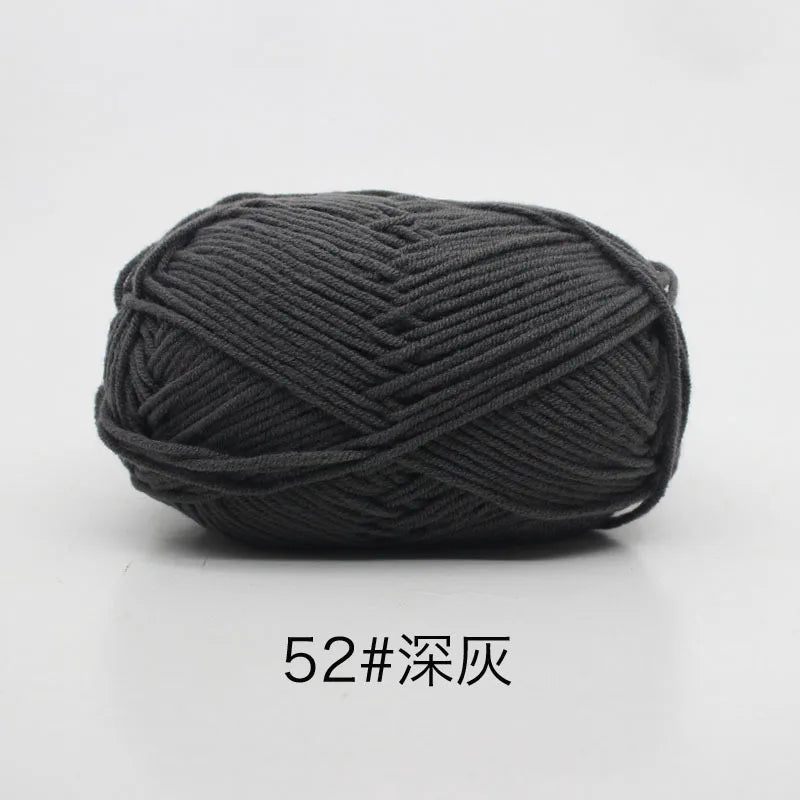 40-50g/Set 4ply Milk Cotton Knitting Yarn Needlework Dyed Lanas For Crochet Craft Sweater Hat Dolls At Low Price