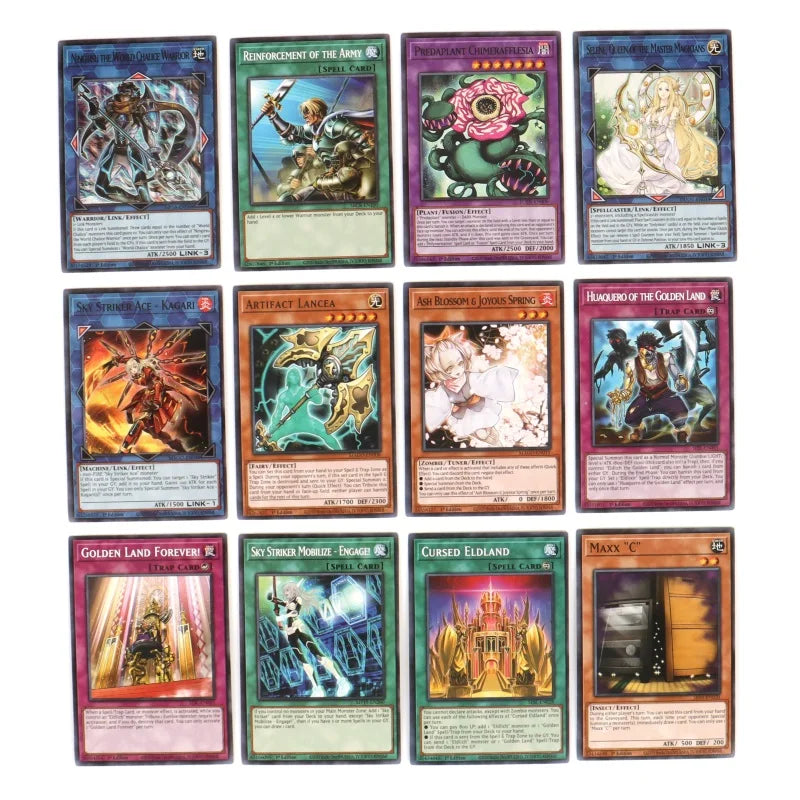 66-148PCS Yugioh Cards with Tin Box Yu Gi Oh Card English Holographic Golden Letter Duel Links Game Card Blue Eyes Exodia