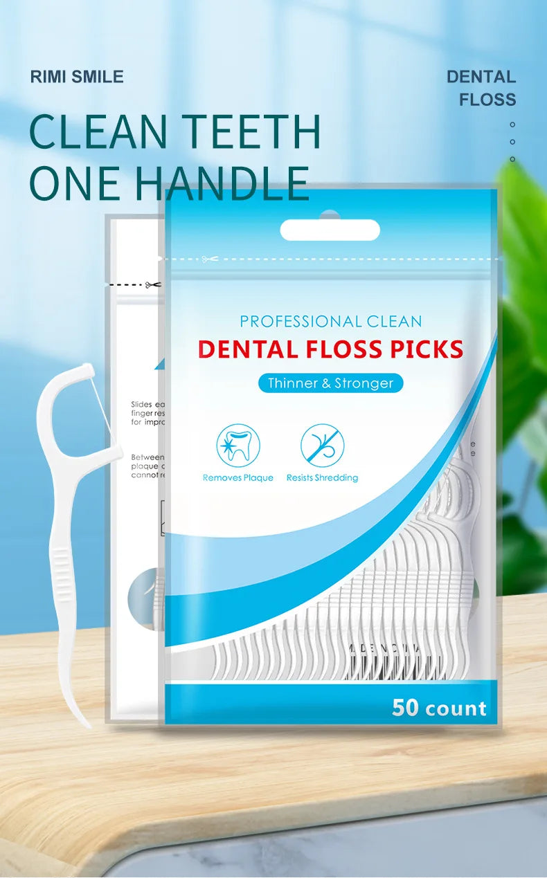 600/PCS Floss Family Pack Ultra-fine Toothpick Disposable Flat Floss Portable Portable Flossing Double Head Use Oral Hygiene Car