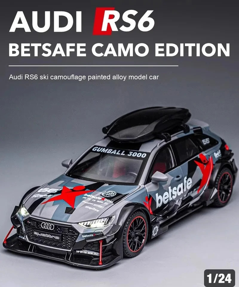 1:24 RS6 Racing Die-Cast Alloy Model Car - Stylish Collector's Item, Perfect Gift for Boyfriend, Display-worthy Collectible