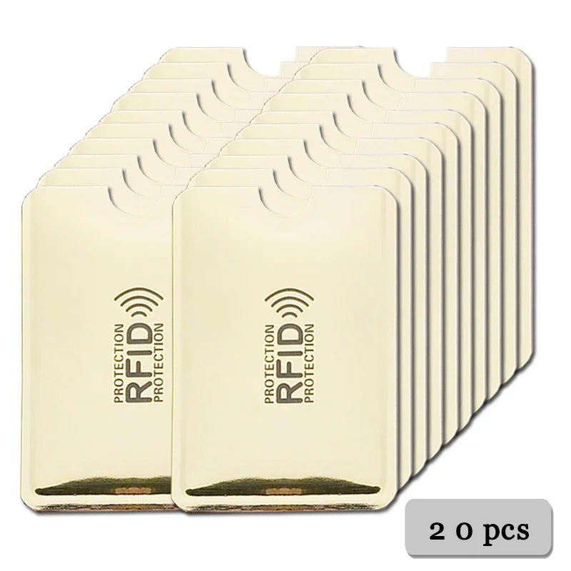 5-20 pcs Aluminium Anti Rfid Card Holder NFC Blocking Reader Lock Id Bank Card Holder Case Protection Metal Credit Card Case