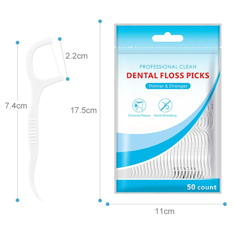 600/PCS Floss Family Pack Ultra-fine Toothpick Disposable Flat Floss Portable Portable Flossing Double Head Use Oral Hygiene Car