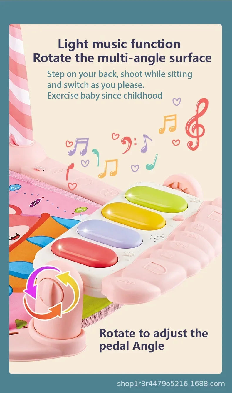 Baby Gymnastic Rack Music Harmonium Toys 0-36 Months Newborn Baby Piano Game Mat Harmonium