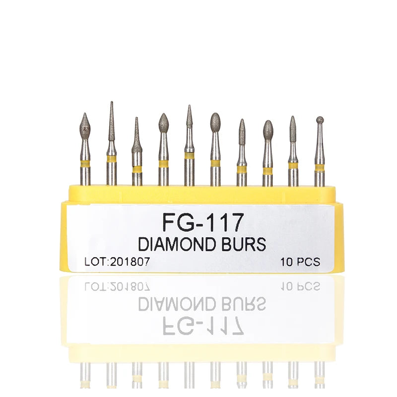 1BOX Azdent DENTAL Diamond Bur Kit With Storage Box Various Functions Optional Fit for High Speed Handpiece