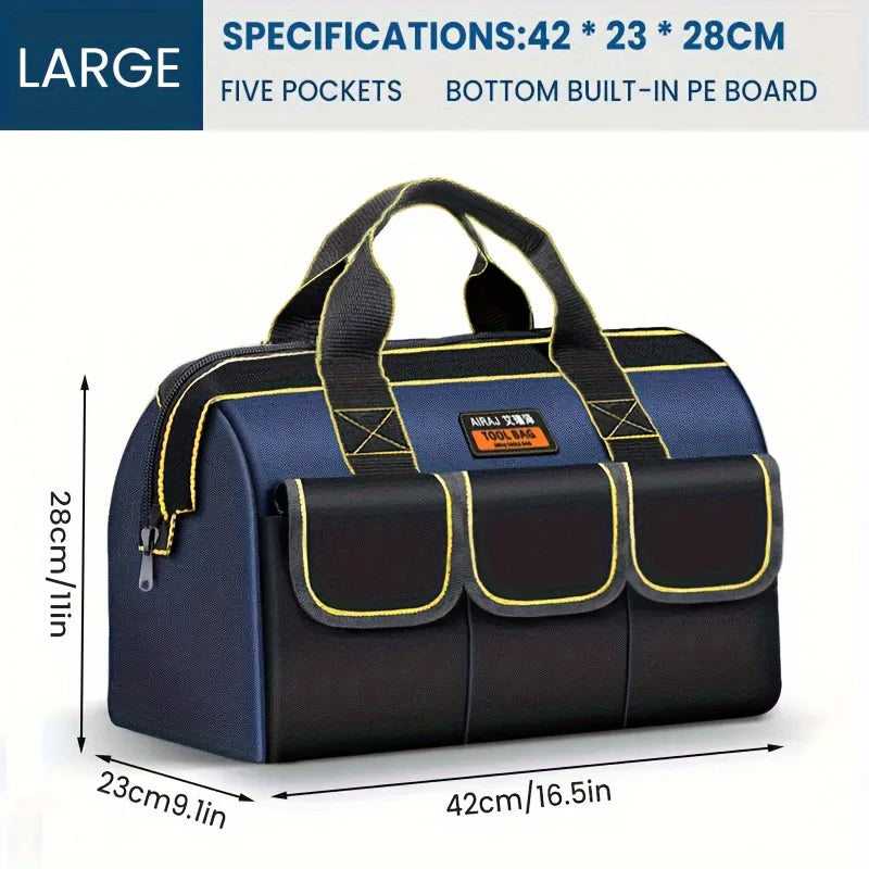 AIRAJ Multifunctional Tool Bags 1680D Oxford Cloth Electrician Bags Waterproof and Wear-Resistant High Capacity Storage Bags