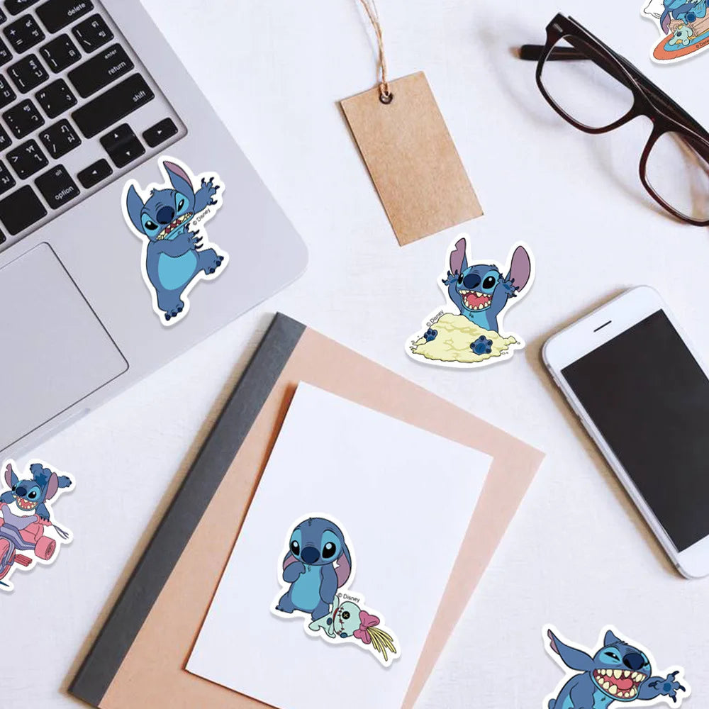 50/100/200Pcs Cute Cartoon Lilo Stitch Stickers Graffiti for Scrapbook Laptop Phone Luggage Skateboard Decals Sticker Toy Gift