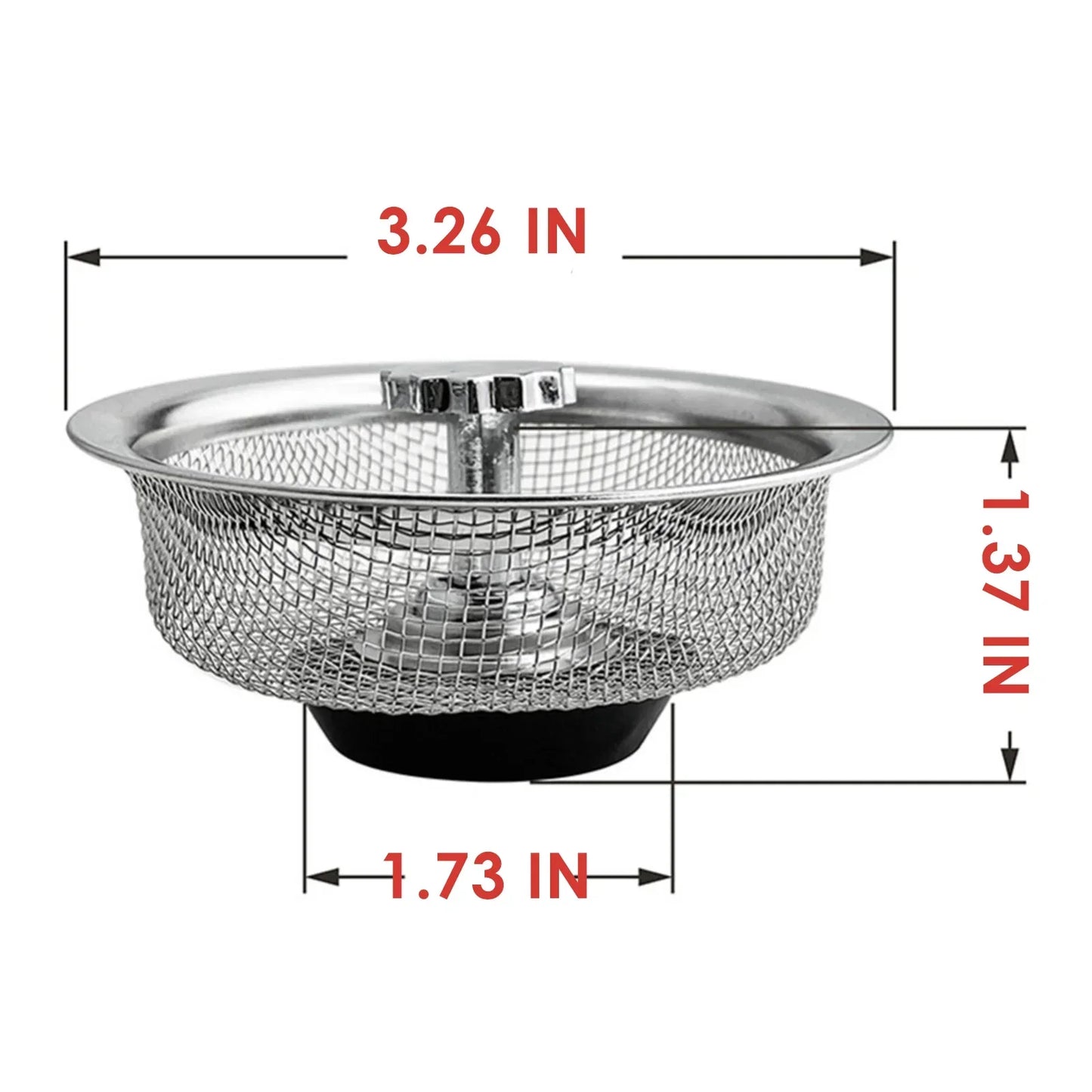 1PCS Kitchen Sink Filter Stainless Steel Mesh Sink Strainer Filter Bathroom Sink Strainer Drain Hole Filter Trap Waste Screen