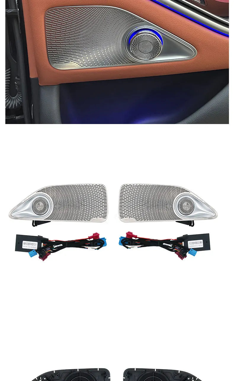 Car High-Pitched Speaker With Ambient Lights Speaker Ring For Mercedes Bnez New S class 2021 2022 Rear Door Tweeter