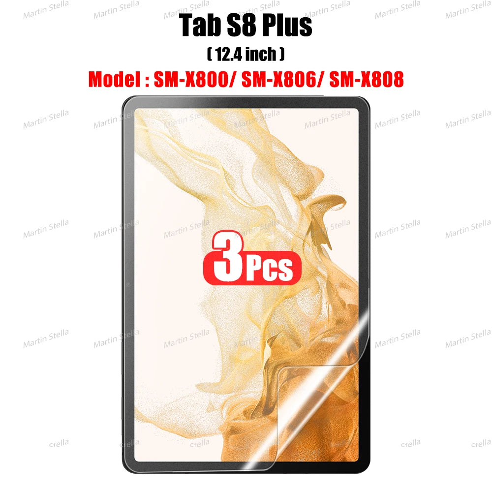 3Pcs Paper Feel Like Screen Protector for Samsung Galaxy Tab S7 S8 S9 Plus Ultra A9 Samsung tab S6 Lite s7 s9 fe A8 A7 No Glass