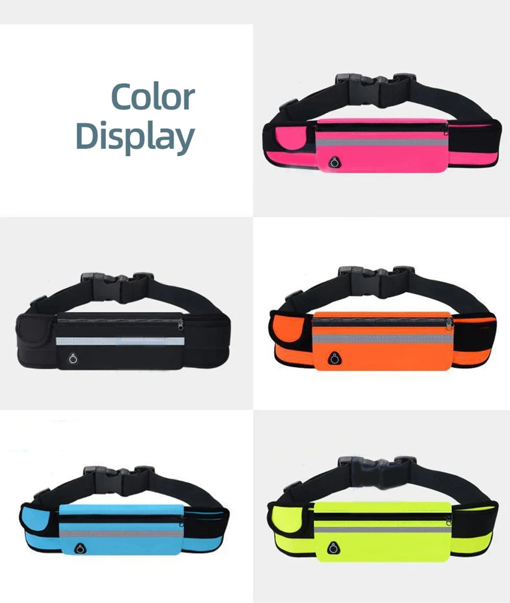 1Pcs Outdoor Sports Waist Bag Waterproof Pack Close Fitting Invisible Belt Fitness Anti Theft Mobile Phone Waist Bag Bottle