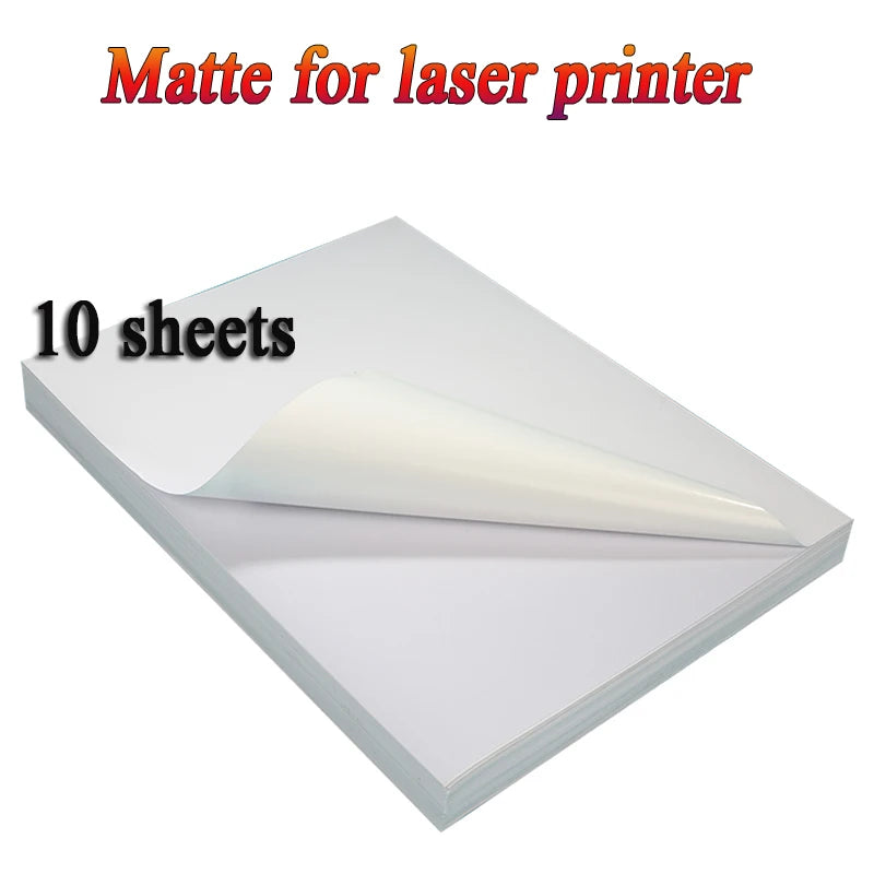 A4 PP Self-adhesive Synthetic Paper Glossy Matte Surface Waterproof Tear-off Resistant Label Sticker for Inkjet or Laser Printer