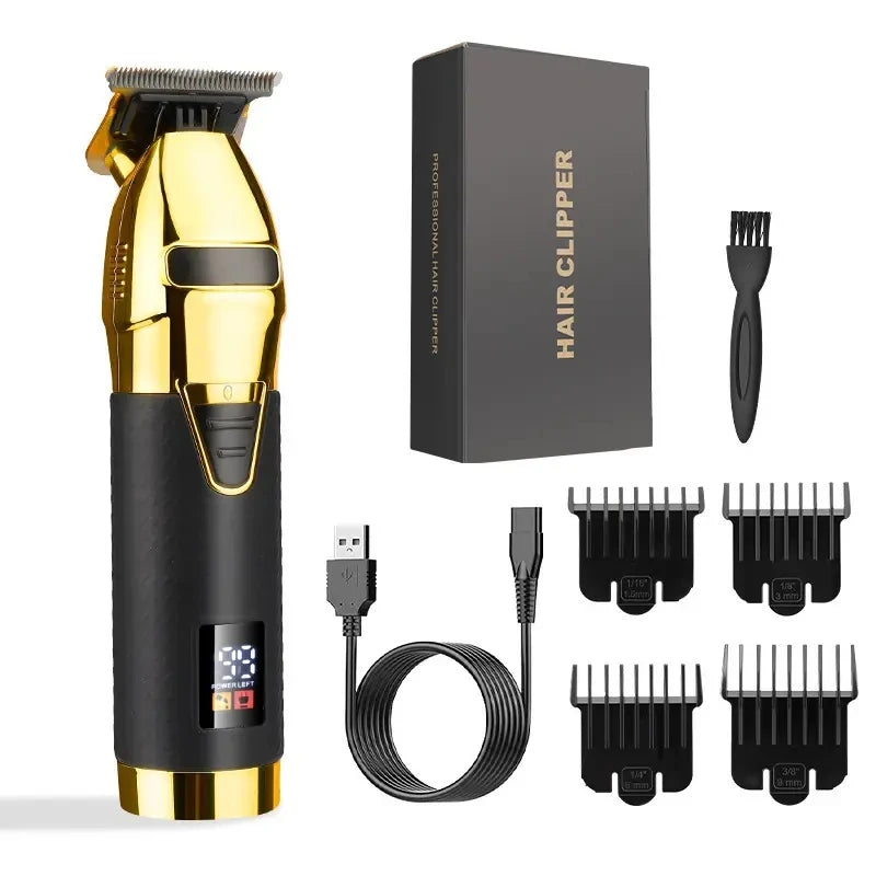 0mm Zero Professional Hair Trimmer For Men Beard & Hair Clipper Electric Pro Barber Cordless HairCut Machine Rechargeable