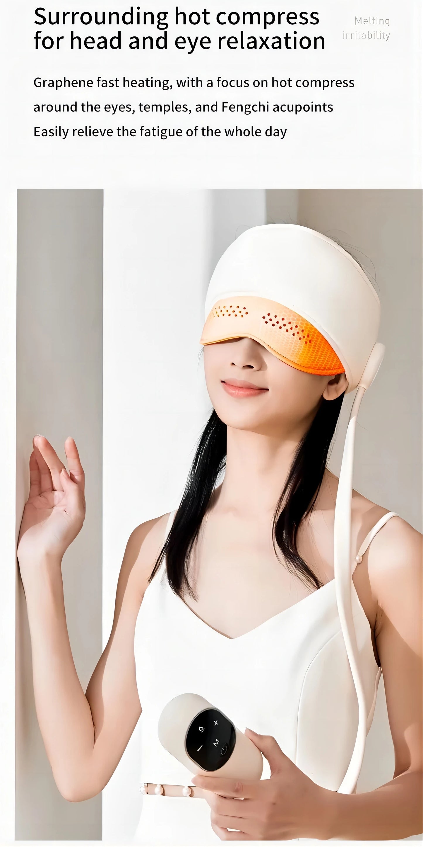 Air Pressure Head Eye Massager Electric 6 Zones Airbag Migraine Relief Cap Massager for Relax Improve Sleep Stress Relief