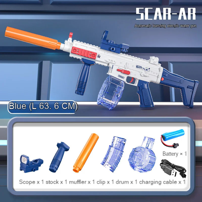 2024 New Summer Hot M416 Water Gun Electric Pistol Shooting Toy Full Automatic Outdoor Beach Toy For Kids Pistola De Agua Gift