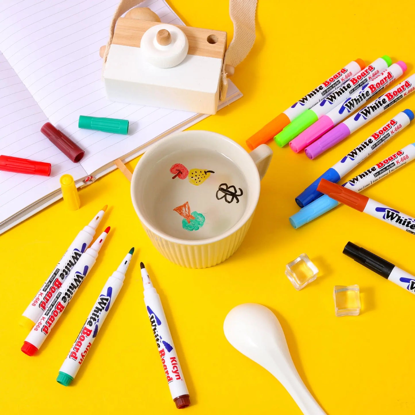 8/12 Colors Magical Water Floating Student Painting Brush  Whiteboard Markers Pen Suspension Kids Educational Painting Pen Toys