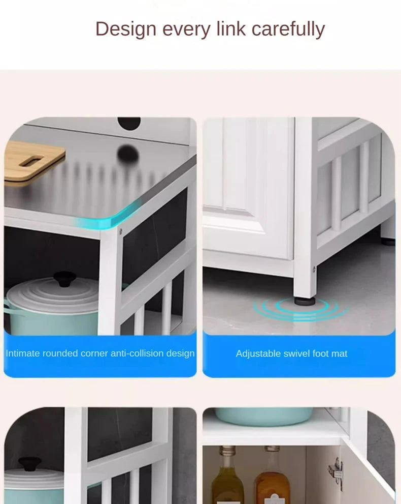 Cave Board Storage Rack, Kitchen Stainless Steel Countertop Cutting Table Storage Rack, Multi Layer Multifunctional Storage