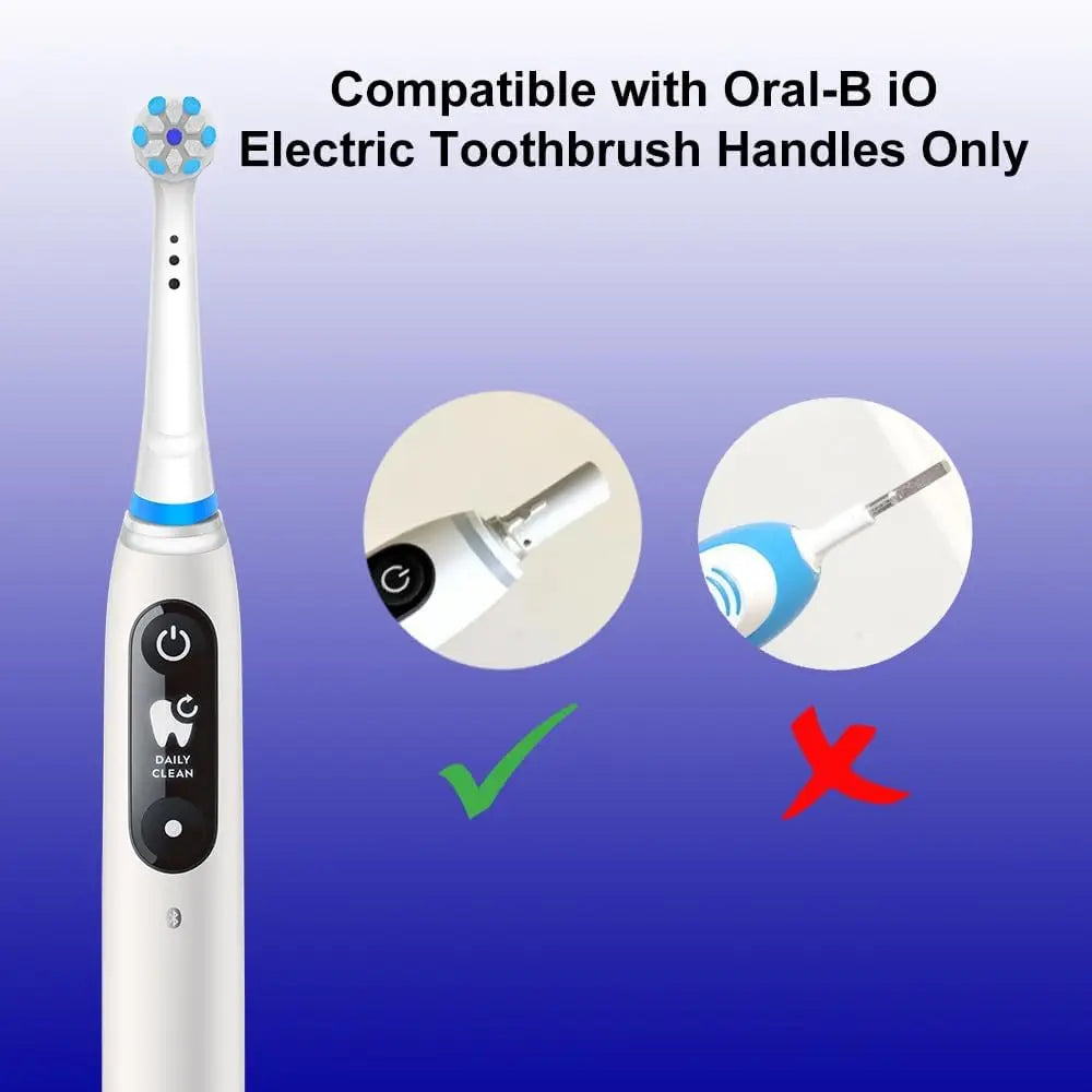 Compatible with Oral-B iO 3/4/5/6/7/8/9/10 Series Ultimate Clean Electric Toothbrush Replacement Brush Heads,8Pack